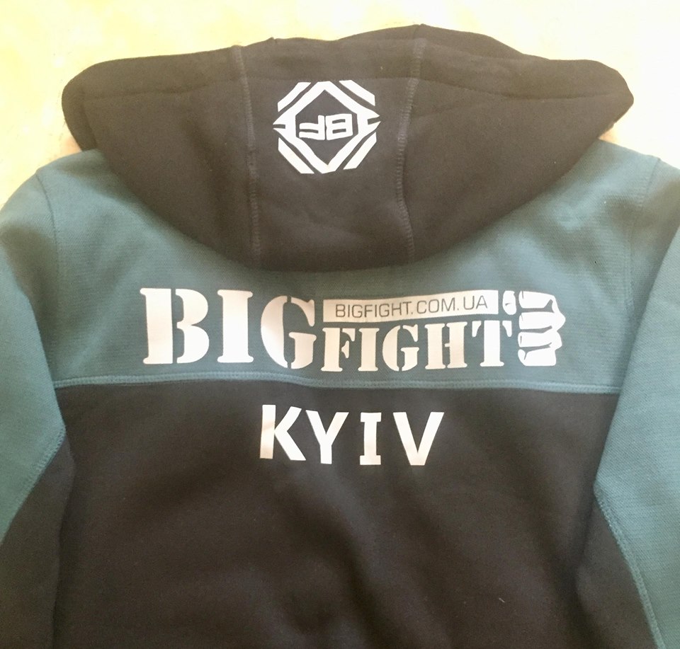 Спортивный клубный костюм мужской с капюшоном на замке черный BigFight (Бигфайт)