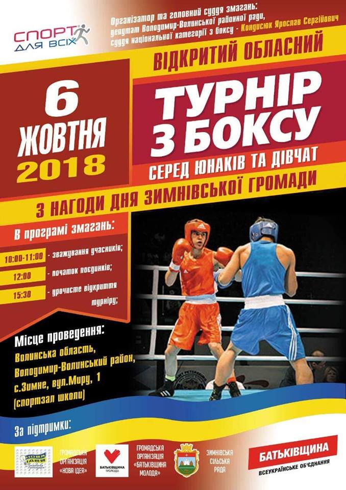 Положення обласного турніру Дню Зимнівської ОТГ