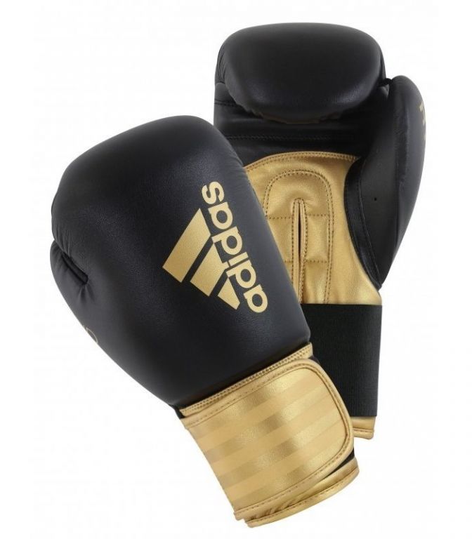 Перчатки для бокса Hybrid  Adidas , (черно –золотые)