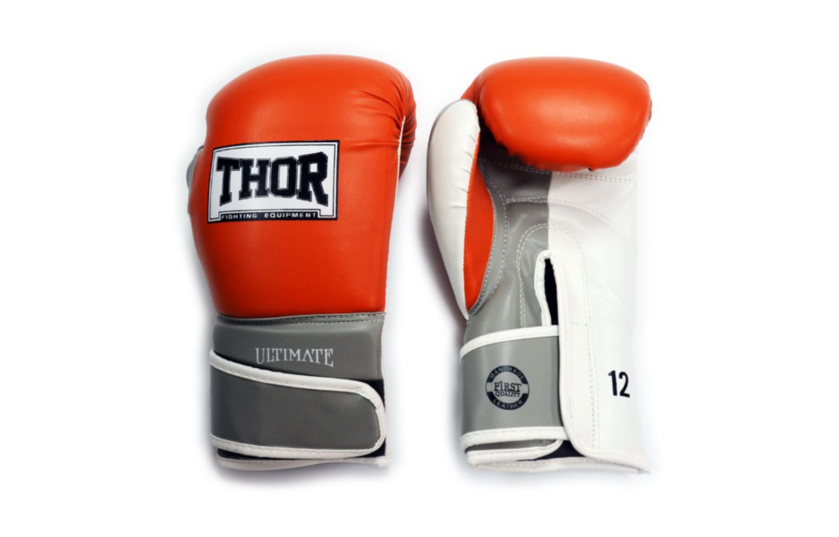 Боксерские перчатки Thor Ultimate (PU) OR/GR/WH 10 oz.