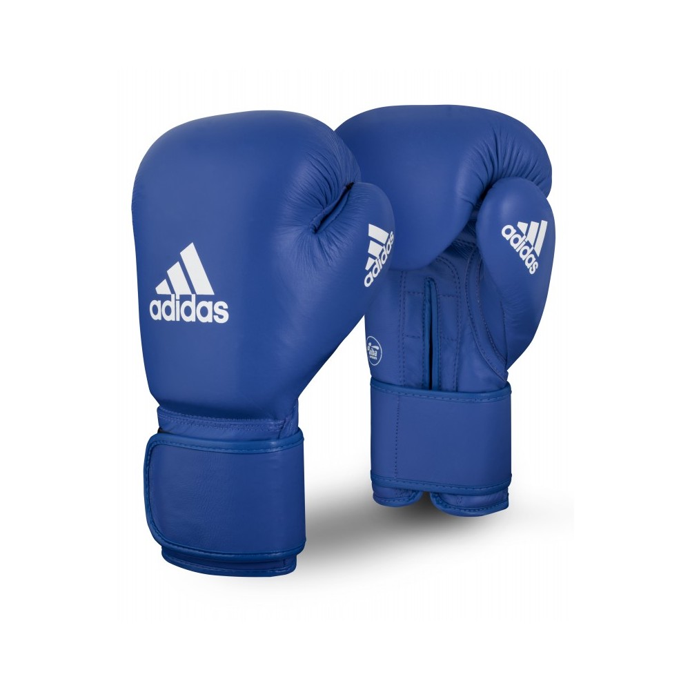 Боксерские перчатки AIBA ADIDAS 10 ун синие