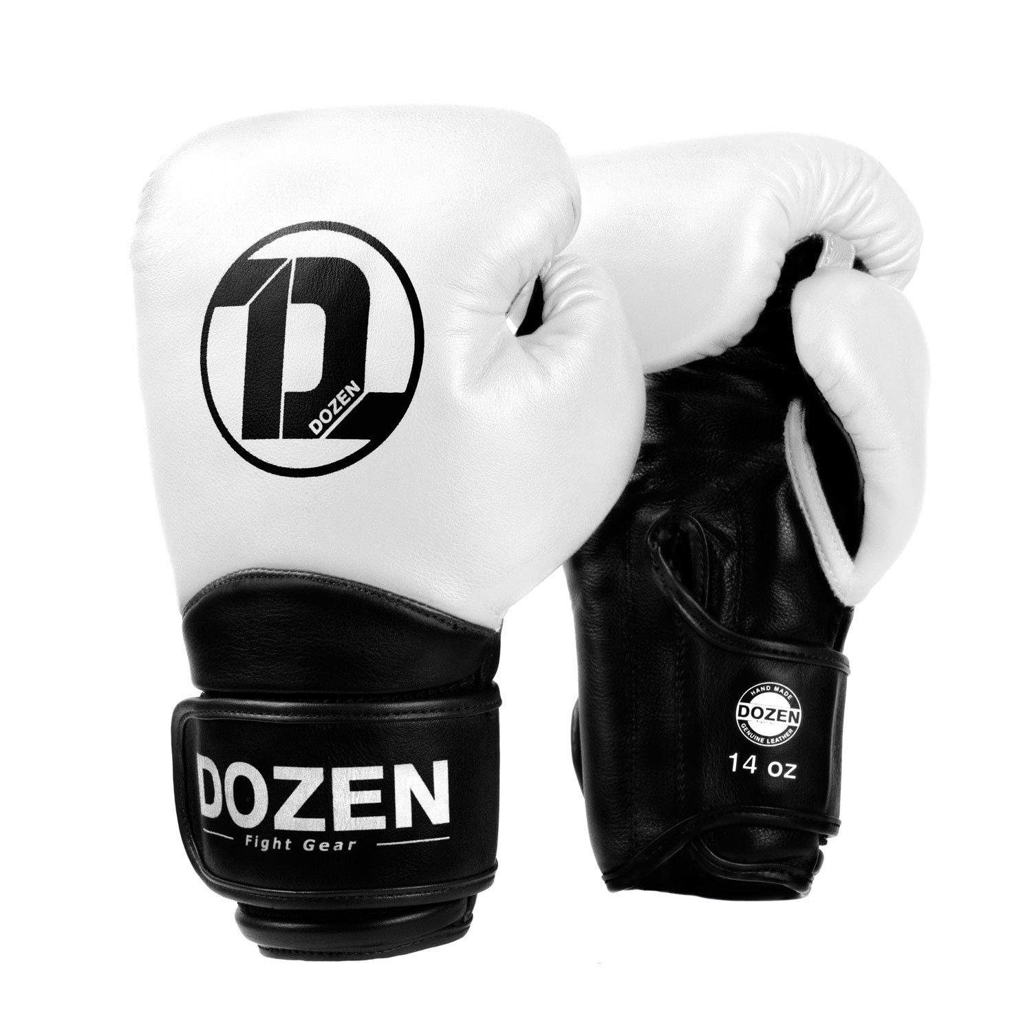 Боксерские перчатки Dozen Dual Impact Training Boxing Gloves White/Black