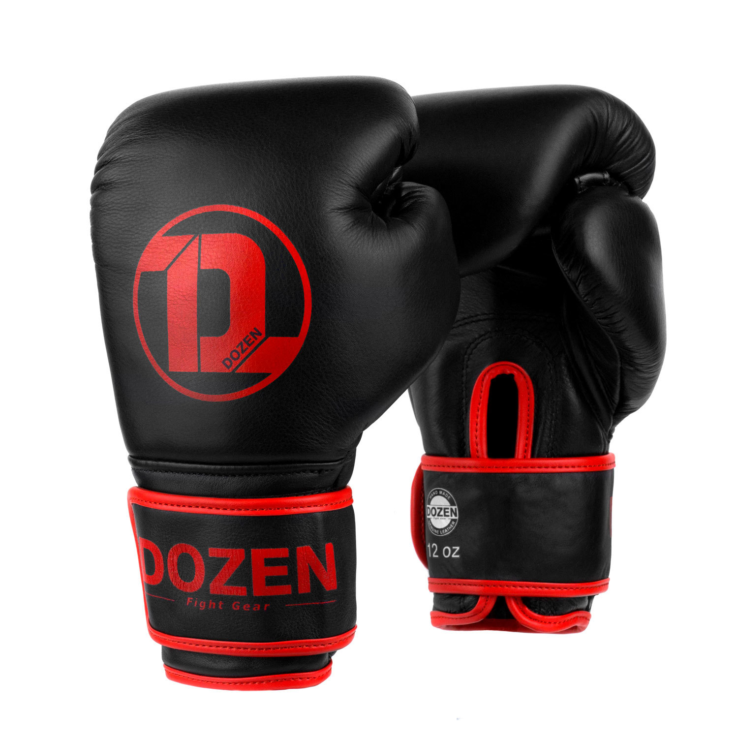 Боксерские перчатки Dozen Monochrome Training Boxing Gloves Black/Red