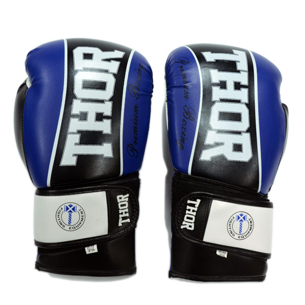 Боксерские перчатки 12ун THOR THUNDER (PU) BLUE
