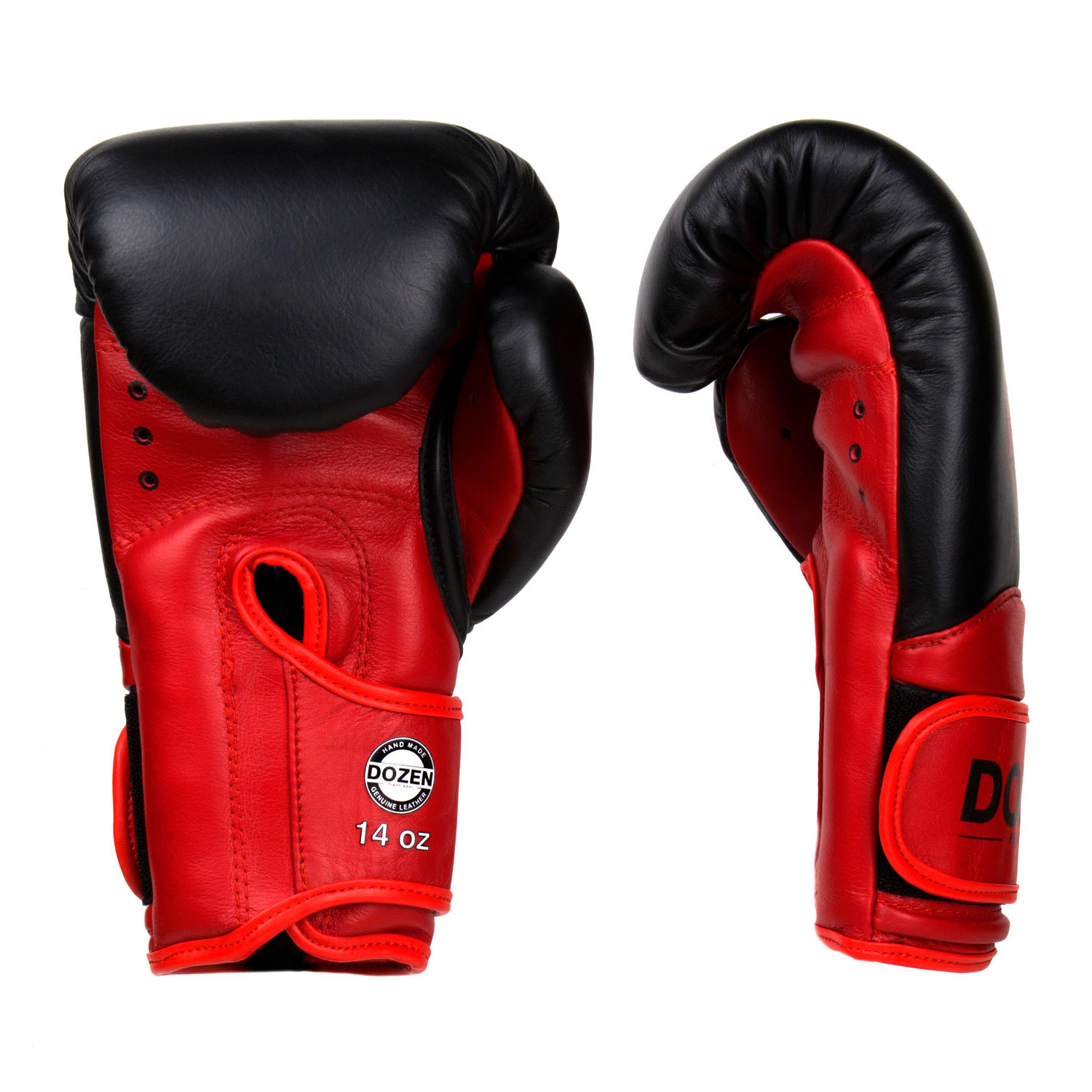 Боксерские перчатки Dozen Dual Impact Training Boxing Gloves Black/Red