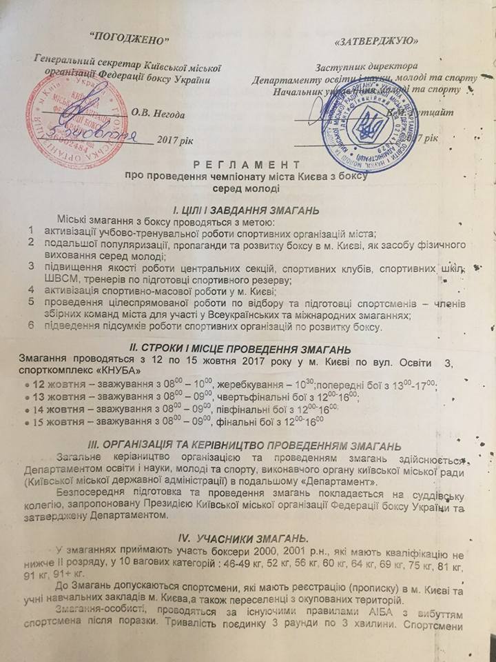 Положение чемпионат Киева 2000/2001 гр.